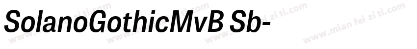 SolanoGothicMvB Sb字体转换